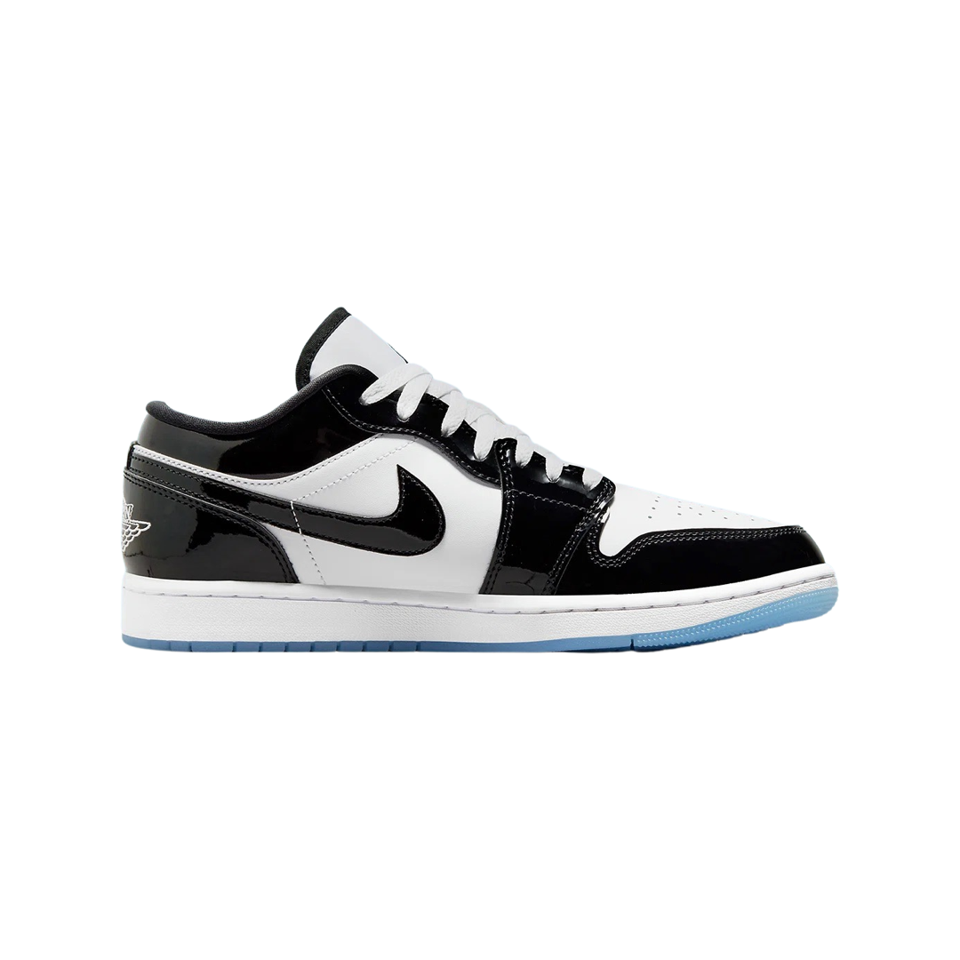 Air Jordan 1 Low SE Concord Patent Leather Sneakers - Black & White Basketball Shoes for Men & Women - Perfect for Casual Wear, Street Style & Sports