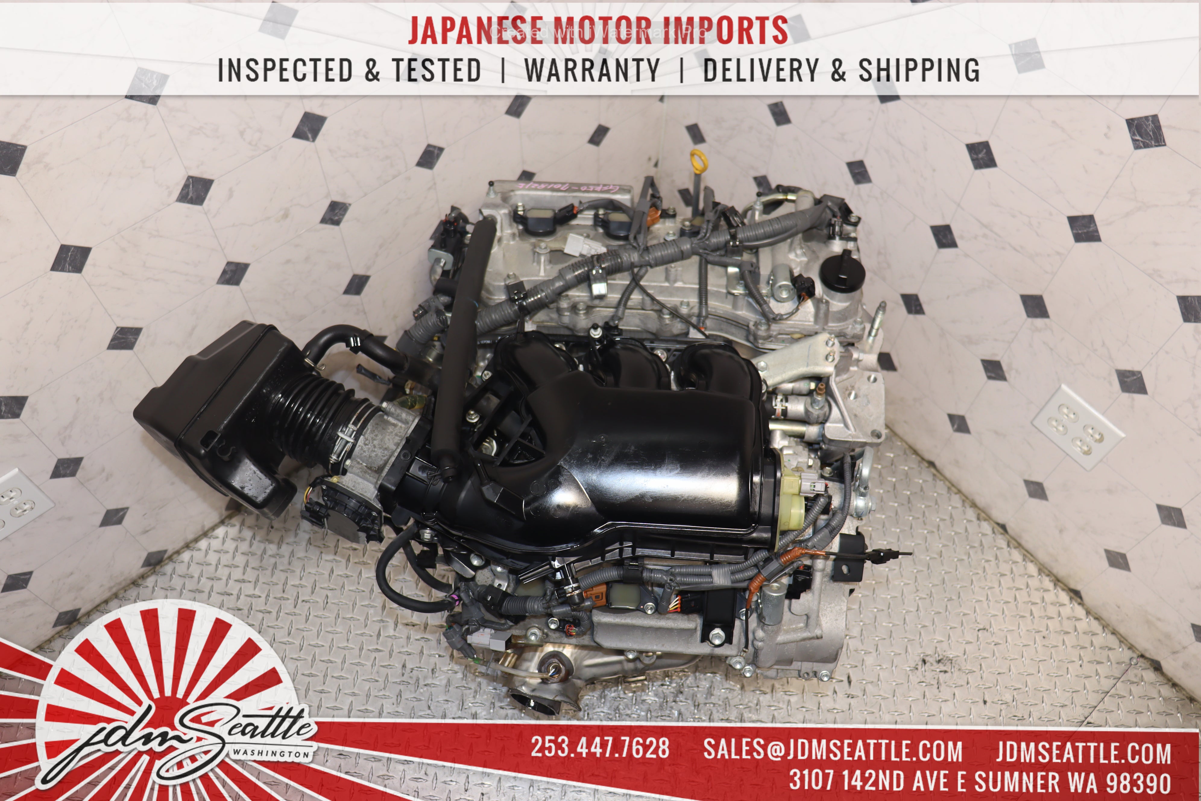 JDM 2GR-FE 3.5L V6 Engine for 2007-2016 Toyota Highlander Camry Avalon Sienna RAV4 Venza & Lexus RX350 ES350 - FWD/AWD Replacement Motor - Perfect for Engine Swap & Performance Upgrades