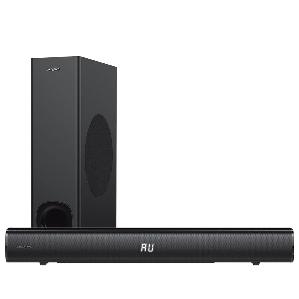 Creative Stage High Performance Soundbar - Premium Monitor Sound Bar with Deep Bass, Bluetooth 5.0, USB & AUX Input - Perfect for Home Theater, Gaming & PC Audio Setup