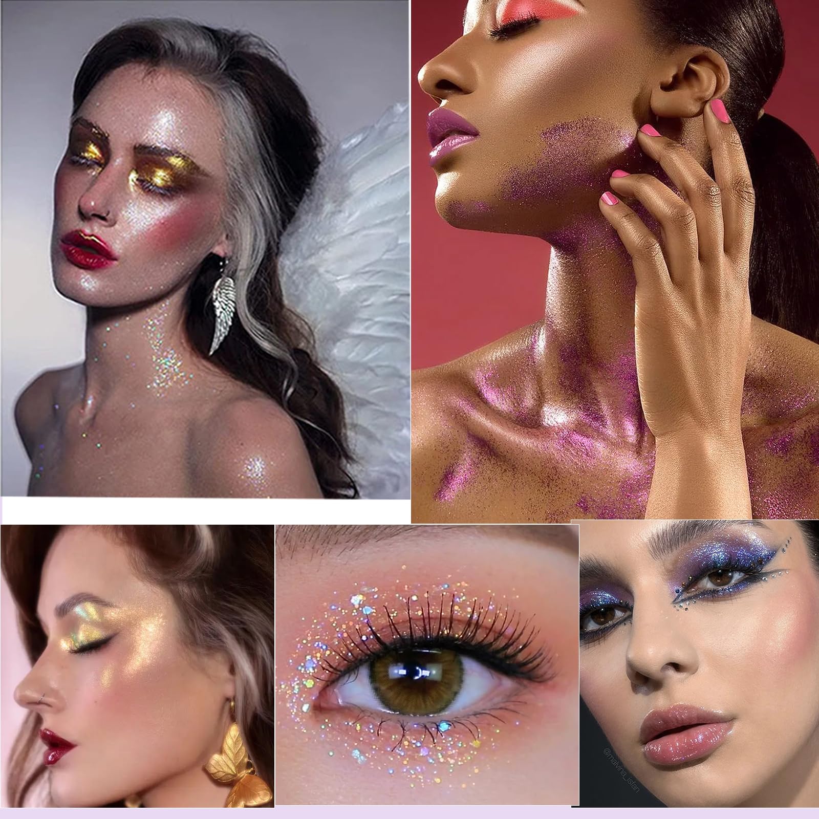40ml Face & Body Glitter Gel - Shimmer Makeup for Festivals, Parties, Cosplay & Halloween - Safe for Skin & Hair