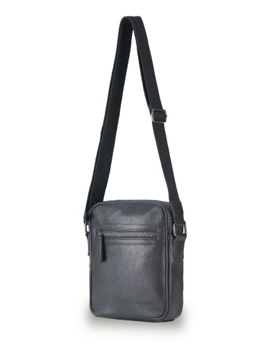 Tosca VG016 Vegan Leather Shoulder Bag for Women - Stylish Crossbody Purse, Black - Perfect for Work, Travel & Everyday Use