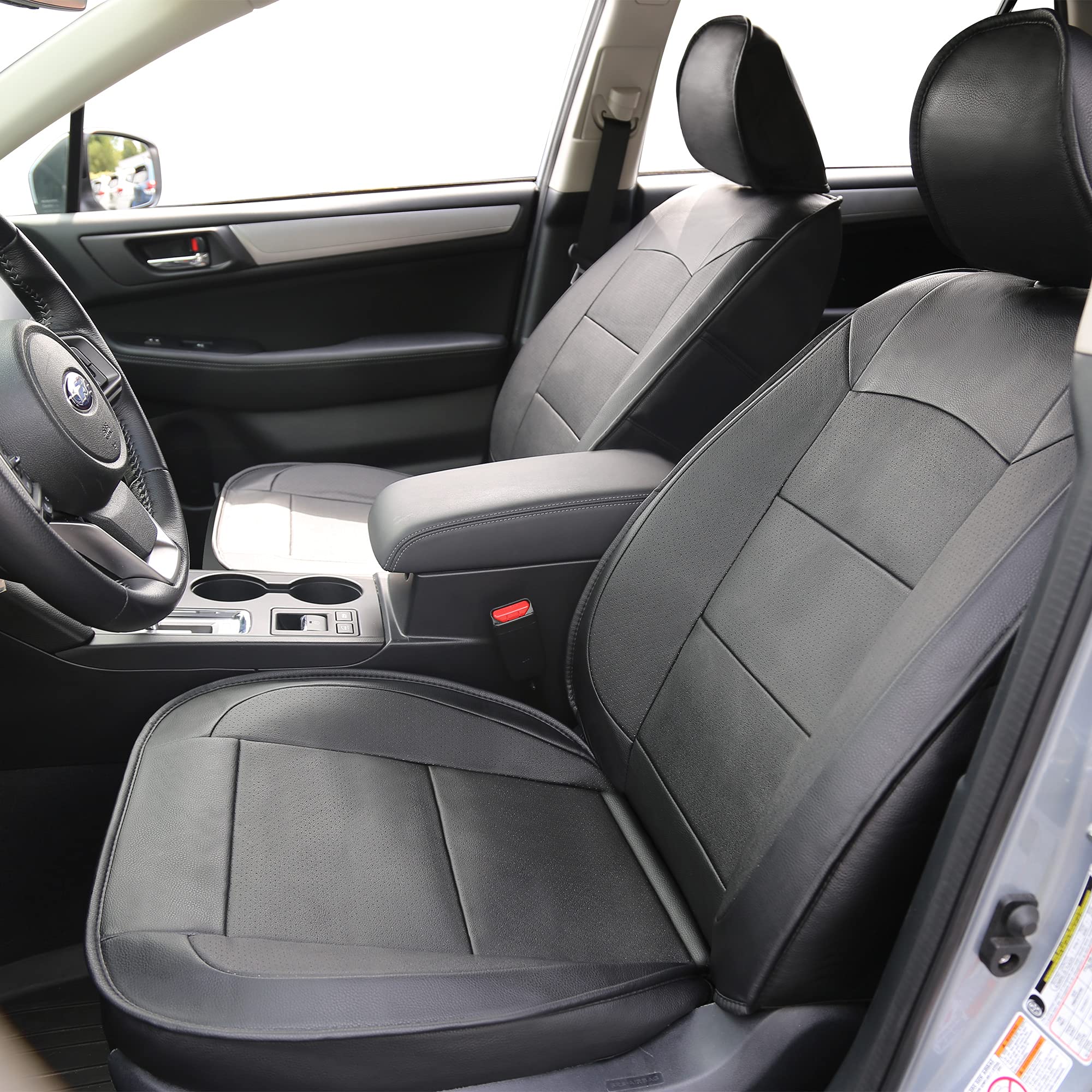 Premium Custom Fit Seat Covers for 2015-2019 Subaru Outback & Legacy - Waterproof Faux Leather Full Set Car Interior Protector - Durable Auto Accessories (Black) - Perfect for Road Trips, Daily Commutes & Pet Owners