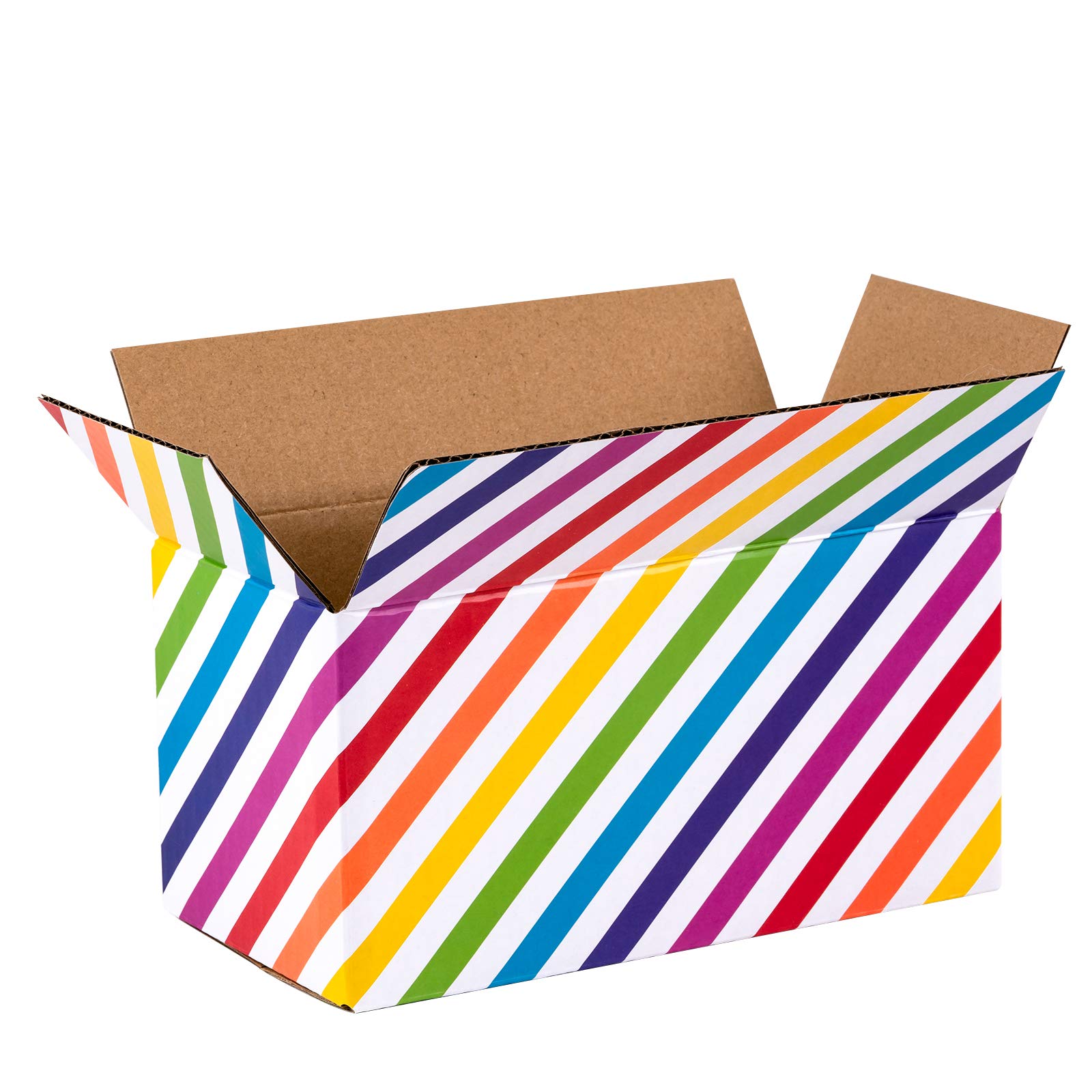 Biobrown 8x4x4 Inch Printed Cardboard Mailer Boxes - 25pcs for Shipping & Gifting