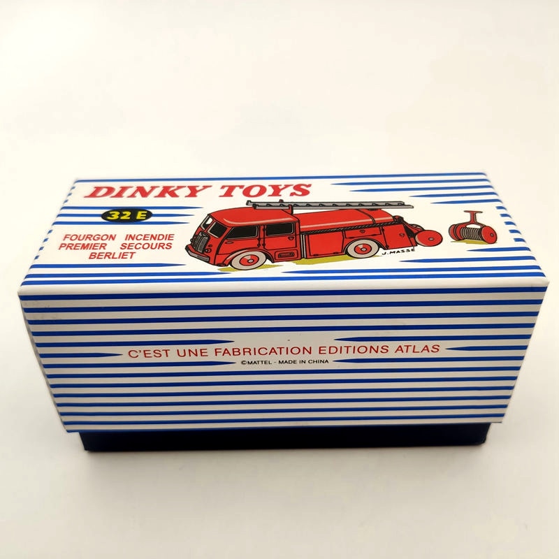 Atlas Dinky Toys 32E Berliet Fire Truck & First Aid Diecast Model Car - Vintage Collectible Vehicle for Adults & Kids - Perfect for Display, Gifts & Toy Car Collections