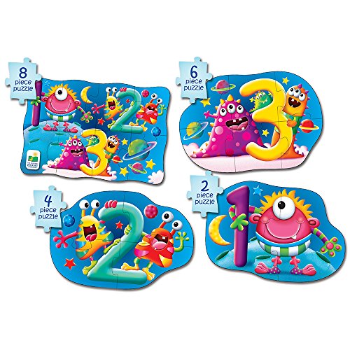 The Learning Journey My First 4-in-1 Box Puzzle Set - Numbers 123 - STEM Educational Toddler Toys for Boys & Girls Ages 2+ - Award Winning Early Learning Puzzles for Preschool & Kindergarten - Perfect for Home, Classroom & Daycare Activities