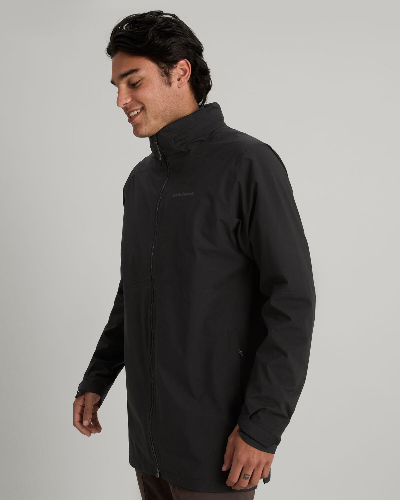 Men's Trailhead Stretch 2.5 Layer Waterproof Rain Parka Jacket - Black Stingray Color for Hiking, Camping & Outdoor Adventures