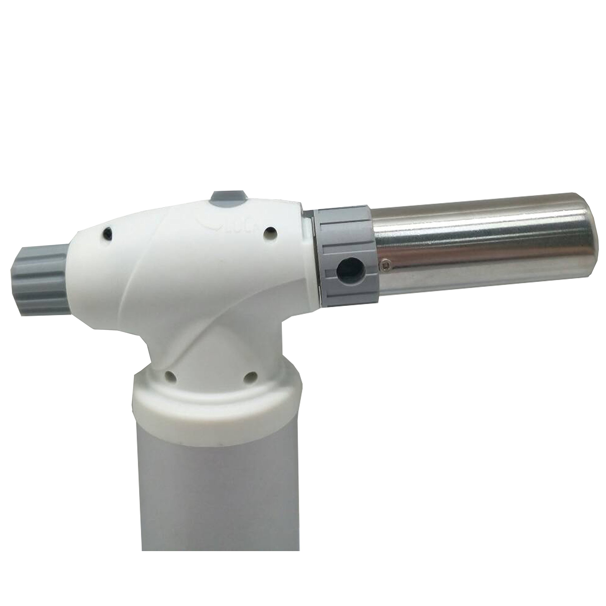 All Splendid Gas Soldering Torch Kit with Safety Lock & Adjustable Flame - Professional Butane Blow Torch for DIY, Jewelry Making, Cooking & Kitchen Use - Handheld Torch Tool (White)
