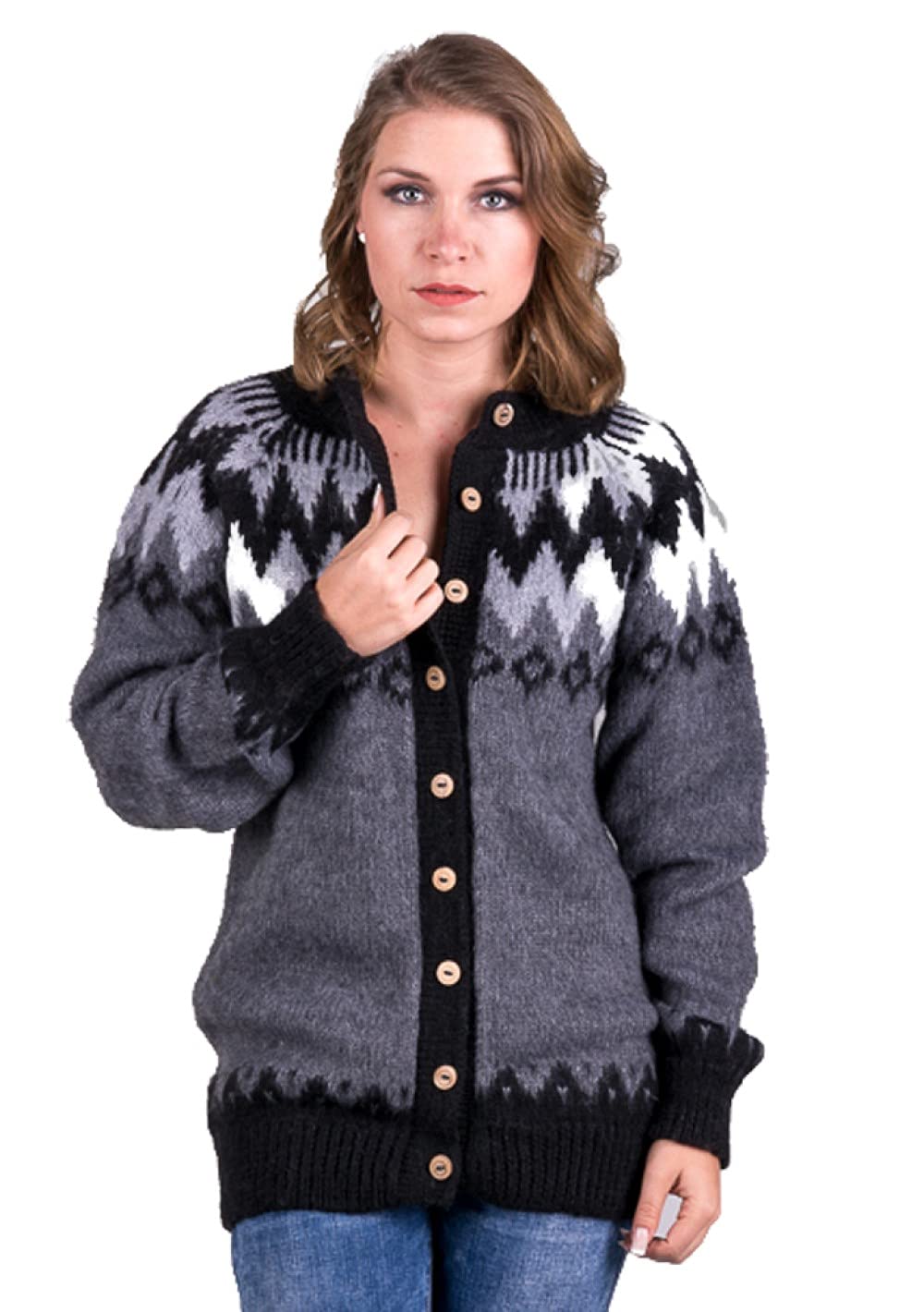 Gamboa Women's Alpaca Cardigan Sweater - Soft & Warm Knit Top for Ladies | Perfect for Fall, Winter & Casual Outfits