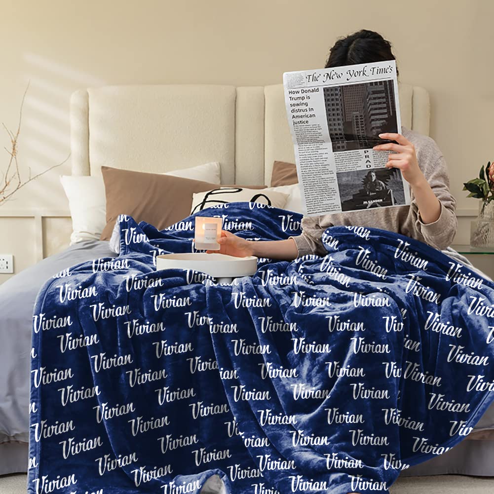 Personalized Baby Blankets with Custom Name - Soft Swaddle Blankets for Newborns, Toddlers & Kids | Perfect Baby Shower Gift & Birthday Present for Boys & Girls | Nursery Essential, Photo Prop, Travel Blanket | Ideal for Cuddling, Swaddling & Comfort | Great for Home, Travel, Photography & Everyday Use