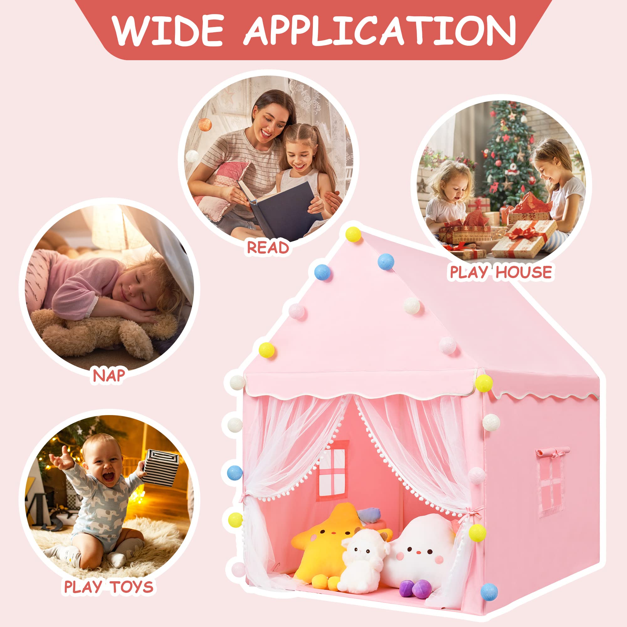 Foldable Kids Play Tent - Large Canvas Children Playhouse for Indoor & Outdoor Use | Perfect for Girls & Boys Playtime, Camping, and Backyard Adventures