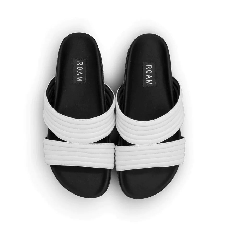 ROAM Crescent Platform Sandals for Women - Comfortable White Summer Sandals with Arch Support | Perfect for Beach, Vacation & Casual Outfits