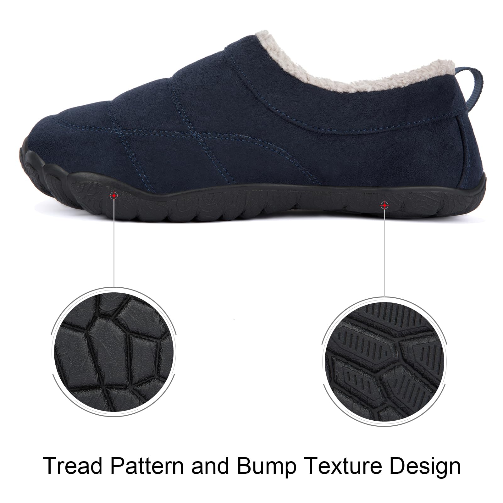 Josaywin Men's Memory Foam Slippers - Soft Plush Fleece Lined Indoor/Outdoor House Shoes for Comfort & Support - Perfect for Home, Lounge & Backyard Relaxation