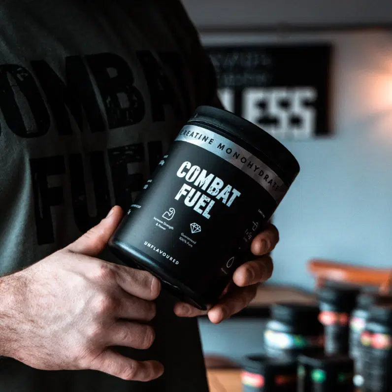 Combat Fuel Creatine Monohydrate Powder 500g - Pure Muscle Building Supplement for Athletes & Bodybuilders - Pre Workout & Post Recovery
