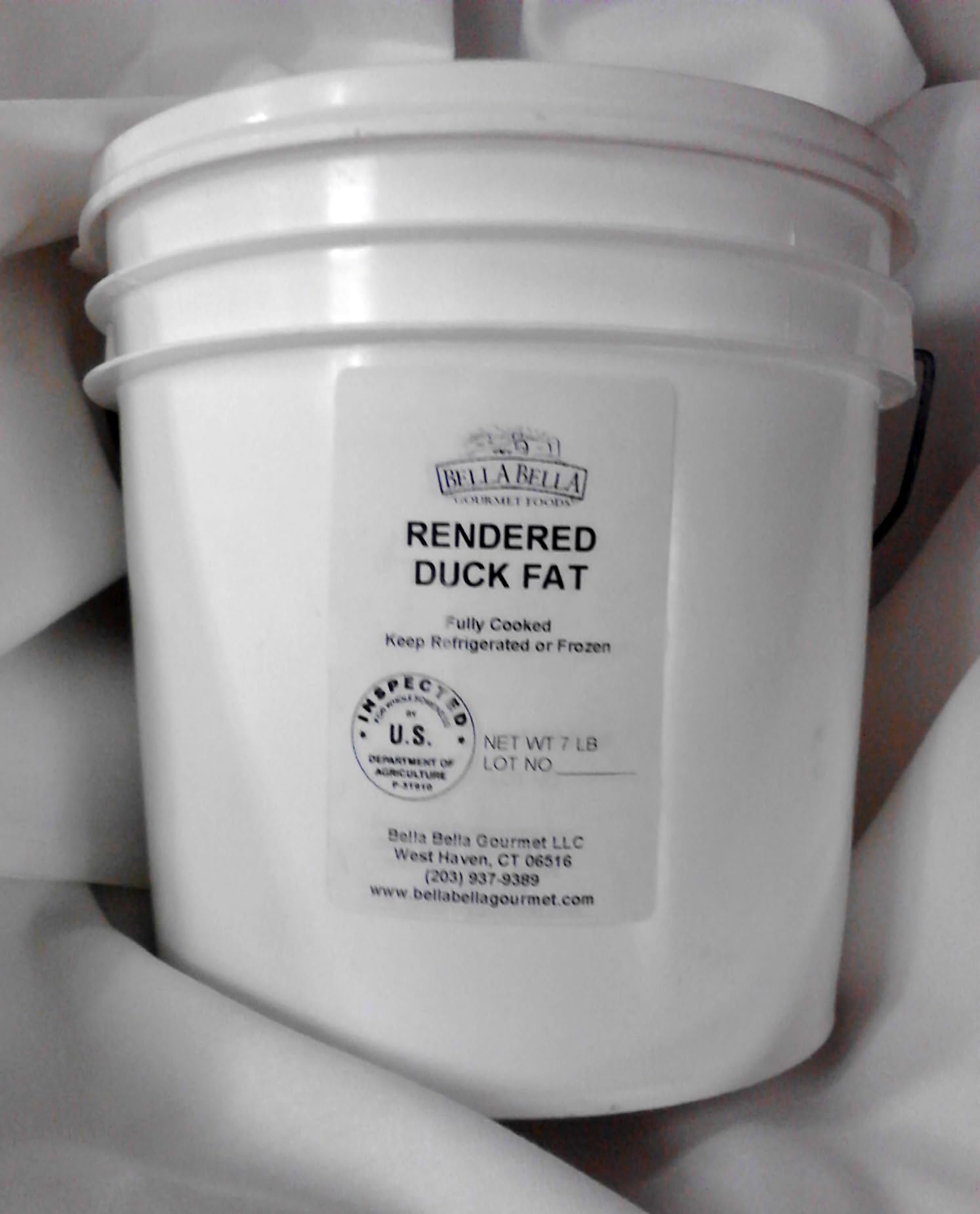 Premium Rendered Duck Fat - 7 Lb Bulk Jar - Gourmet Cooking Oil for Frying, Sautéing & Baking | Low Saturated Fat, Rich Flavor | Perfect for Roasting Potatoes, Confit & French Cuisine