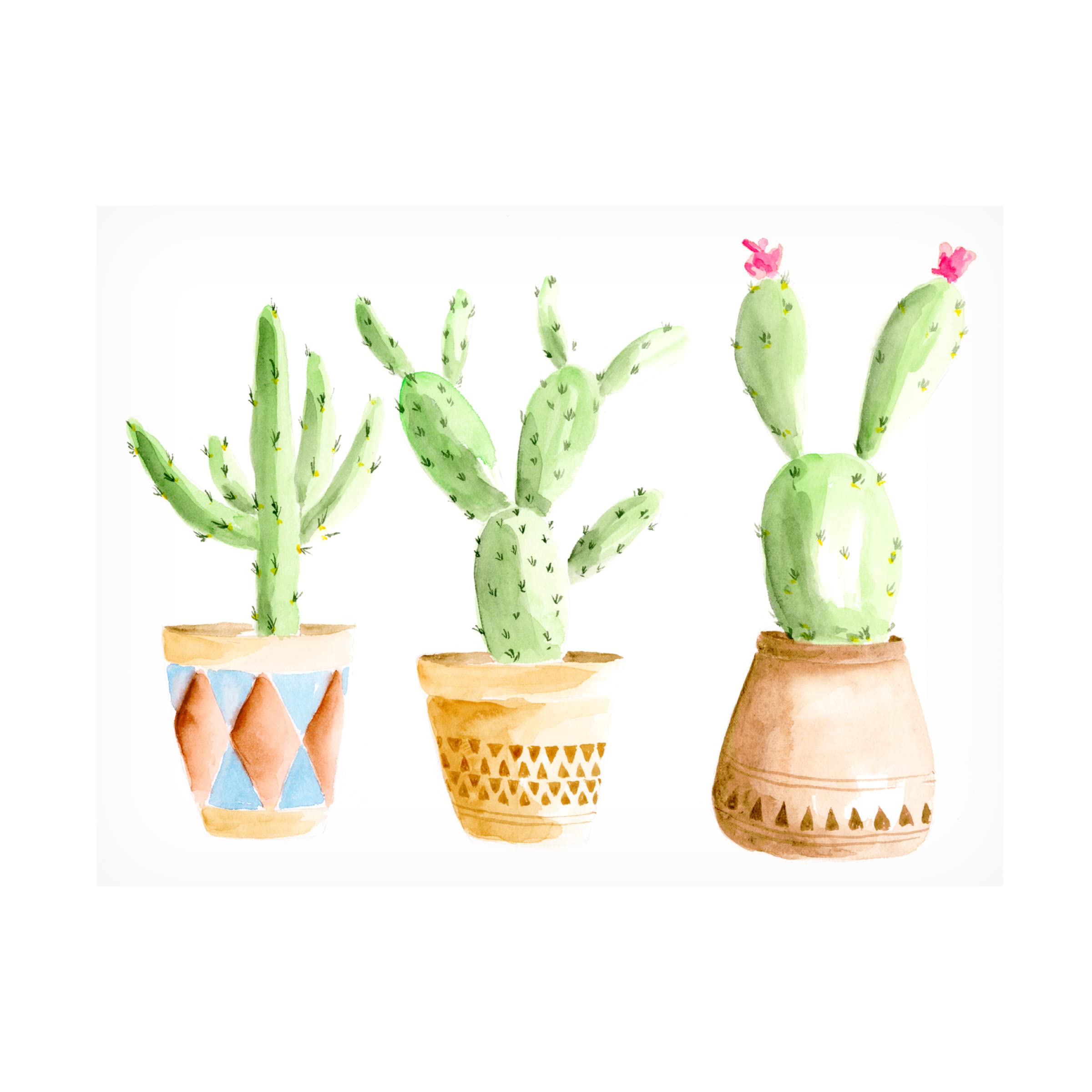 Regina Moore 'Patterned Pots I' Canvas Wall Art - Modern Home Decor for Living Room, Bedroom & Office - Trademark Fine Art
