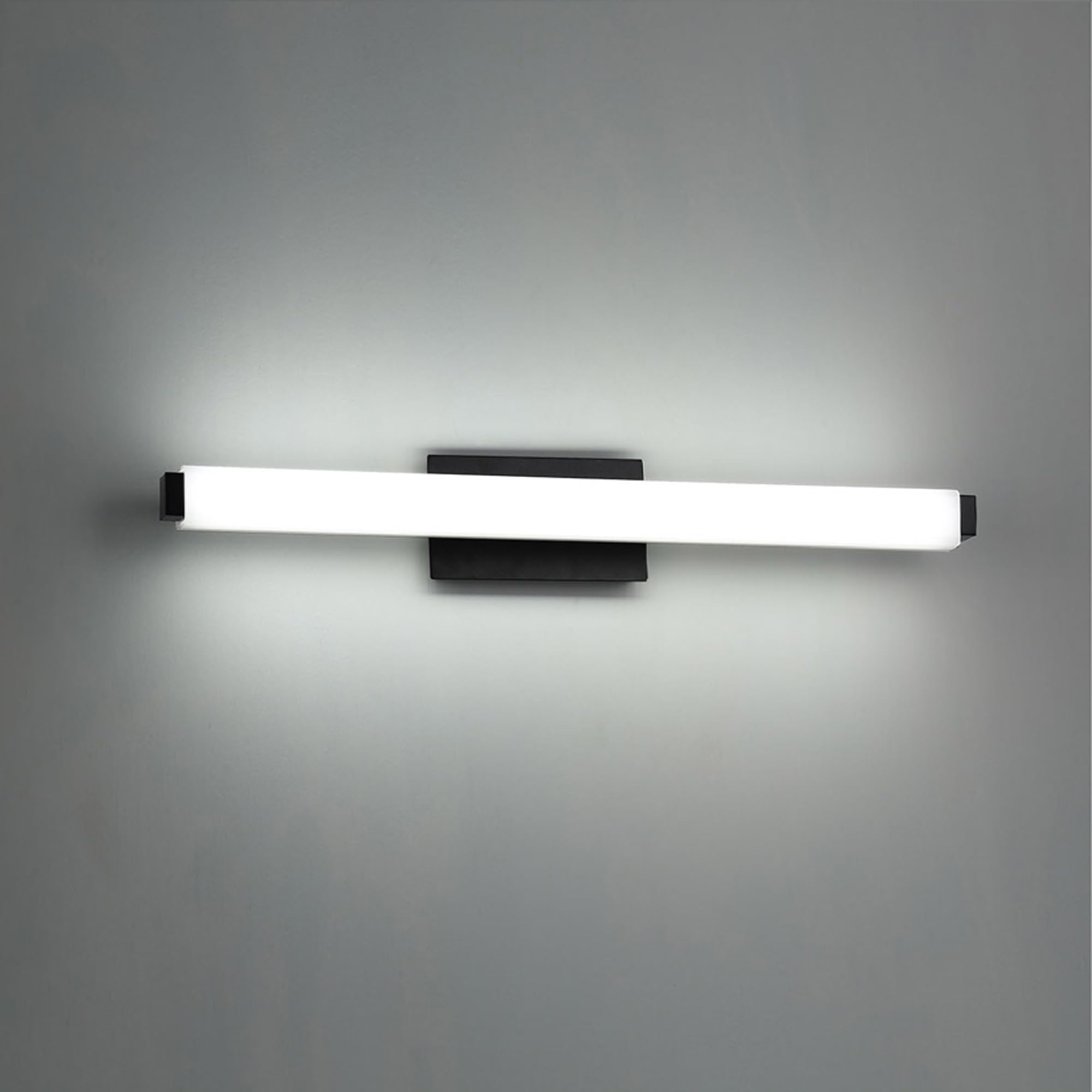 Modern Forms Mini Vogue 18-inch LED Bathroom Vanity Light - Black 3000K Warm White - Perfect for Bathroom Mirror Lighting, Powder Room, and Contemporary Home Decor