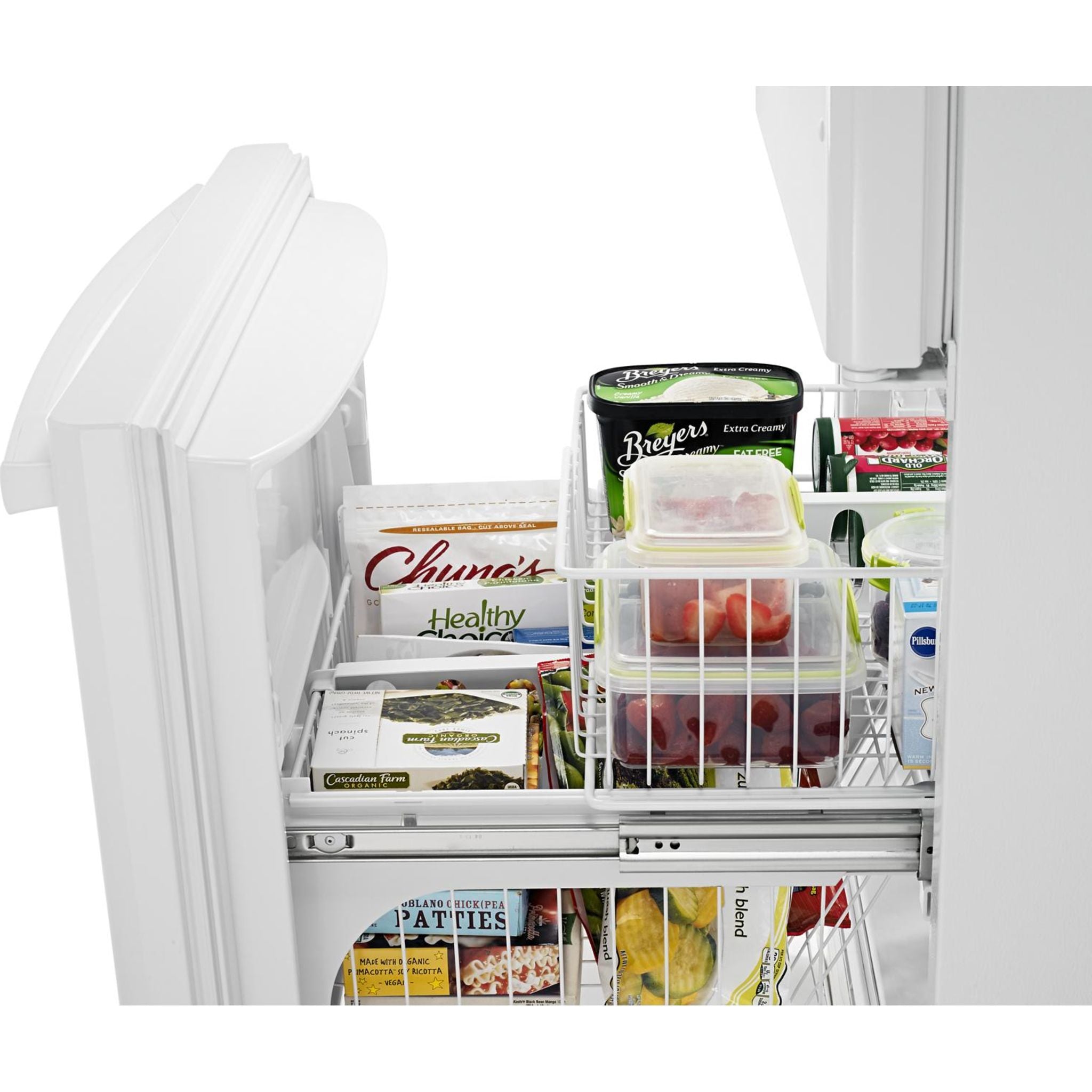 Amana ABB1924BRW Bottom Mount Refrigerator - 18.2 Cu. Ft. White Energy Star Rated for Kitchen & Home Use