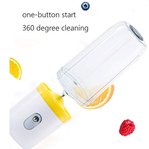 Portable Electric Juicer Cup - USB Rechargeable Mini Blender with 4 Stainless Steel Blades, 350ML Capacity for Smoothies & Juices | Perfect for Home, Office, Gym & Outdoor Activities | Compact & Travel-Friendly Design