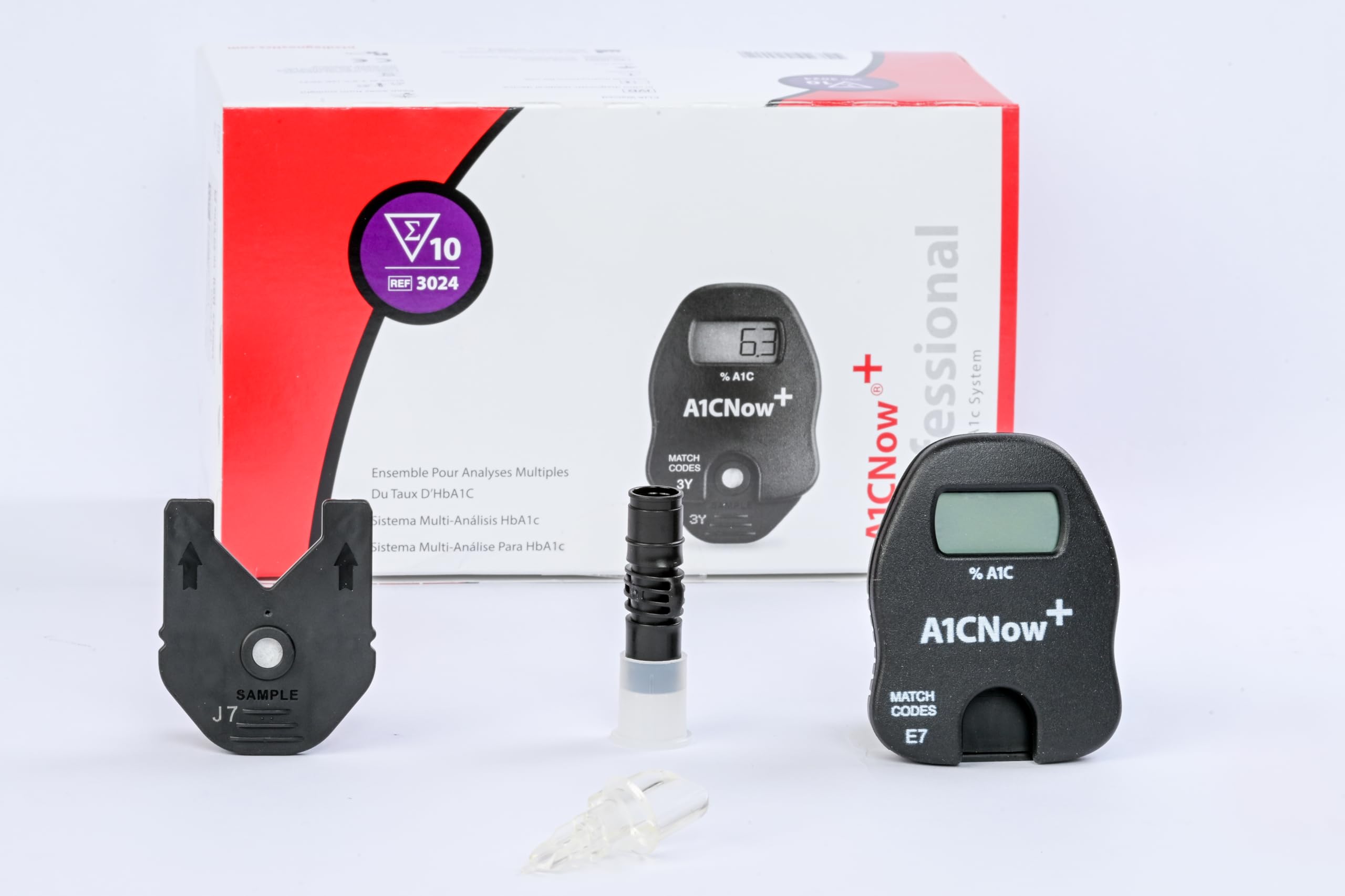 A1C Now+ Multi-Test Blood Glucose Monitoring System - 10 Test Kit for Diabetes Management | Home Use & Doctor's Office Testing