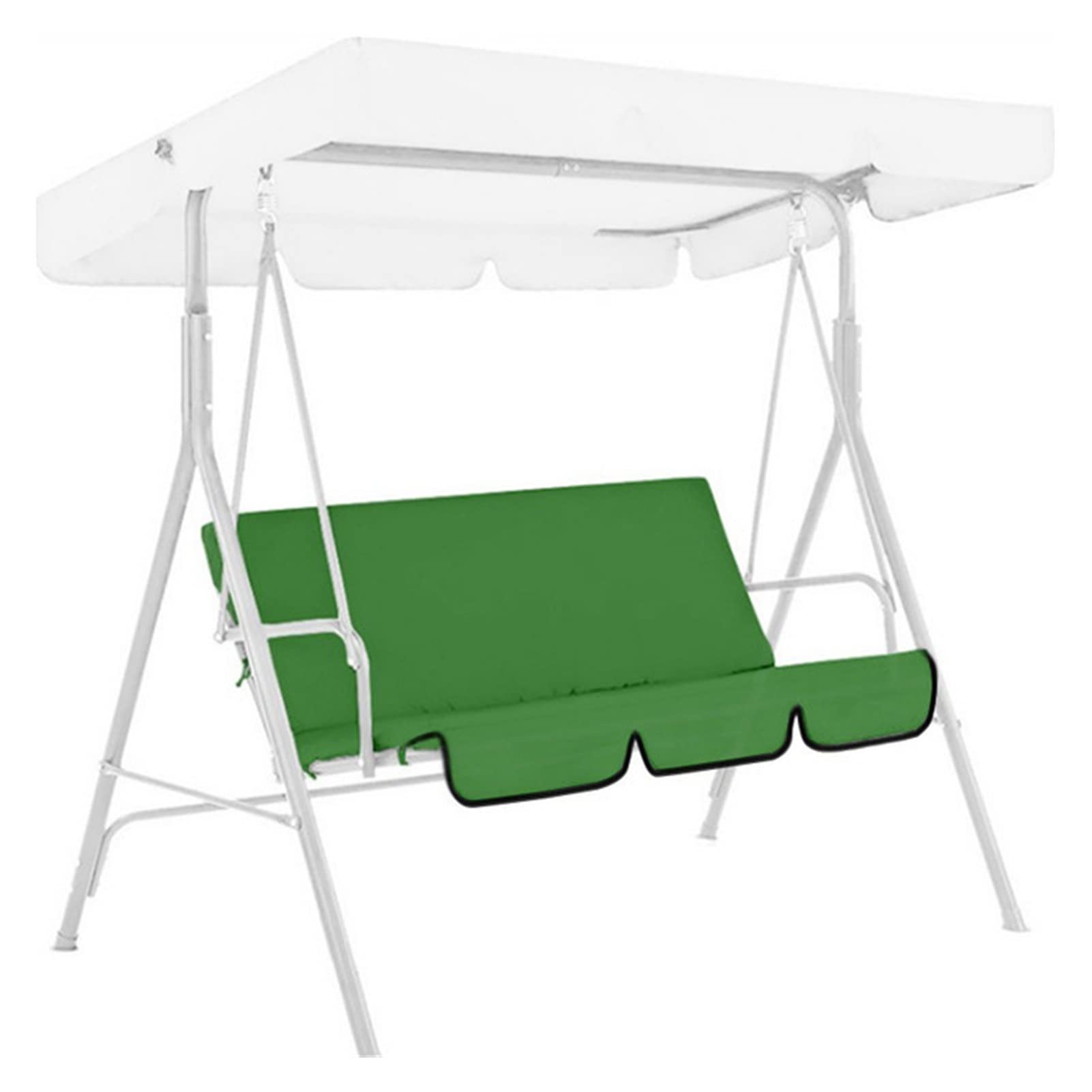 Waterproof 3-Seat Patio Swing Chair Covers - Replacement Canopy & Cushion Cover for Outdoor Furniture, Garden Hammock (Green) - Perfect for Backyard, Deck, and Poolside Use