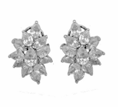 Cassandra Cluster Bridal Earrings - Elegant Wedding Jewelry for Brides, Bridesmaids & Formal Events | Perfect for Weddings, Prom & Special Occasions