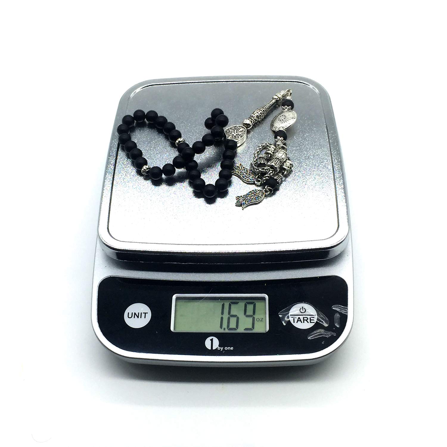 Stylish 8mm Black Matte Agate Prayer Beads - 33 Beads Tasbih, Misbaha, Rosary for Meditation, Stress Relief & Spiritual Practice | Perfect for Muslim, Christian Prayer & Worry Bead Therapy