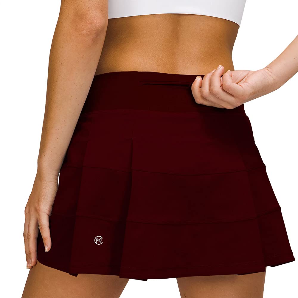 MCEDAR Women's Athletic Tennis & Golf Skorts with Pockets - Workout, Running, Sports Pleated Skirts for Casual Wear - Perfect for Tennis Matches, Golf Outings & Gym Workouts
