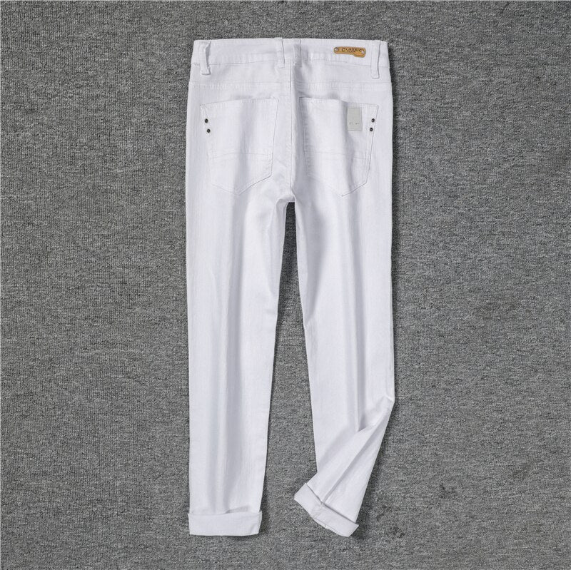 Antonio's White Vintage High Waisted Pants for Women - Retro 90s Style Distressed Denim Jeans - Perfect for Casual Outfits, Parties & Vintage Fashion Lovers