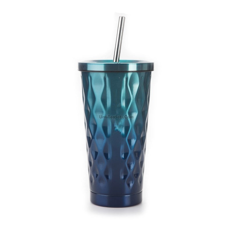 Premium Stainless Steel Tumbler with Straw - Insulated Double Wall Vacuum Cup for Hot & Cold Drinks - Perfect for Travel, Gym, Office & Outdoor Activities