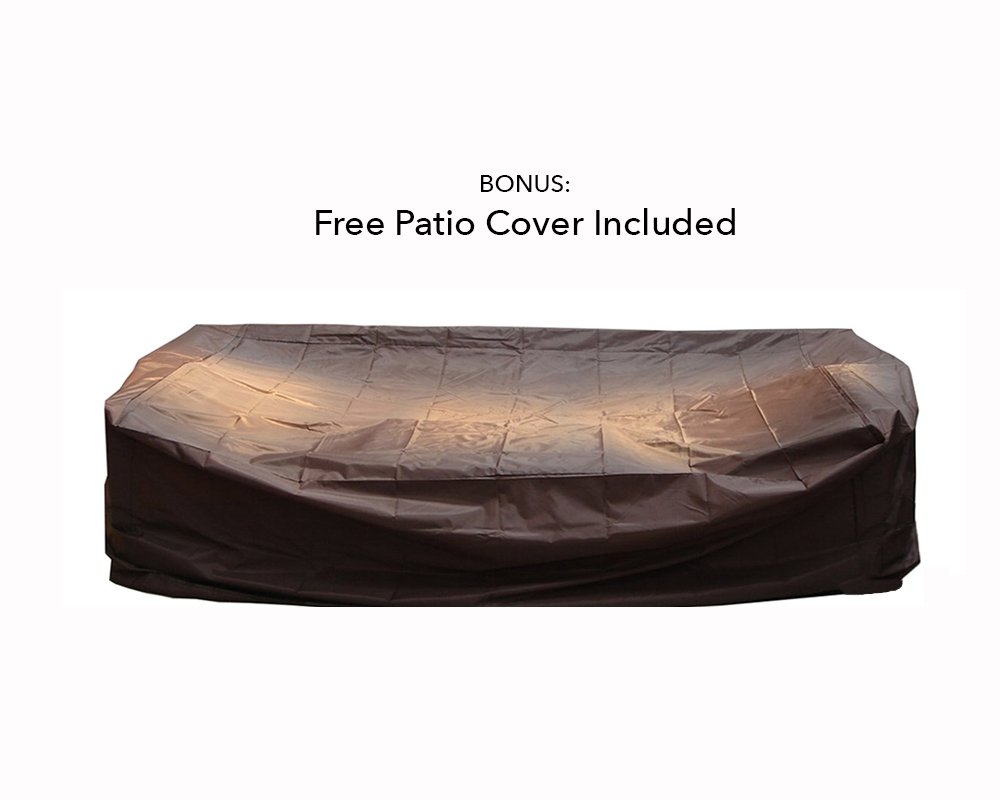 Ohana 7-Piece Outdoor Patio Furniture Sectional Conversation Set - Mixed Brown Wicker with Beige Cushions, No Assembly Required with Free Patio Cover - Perfect for Backyard, Garden, Poolside & Patio Relaxation