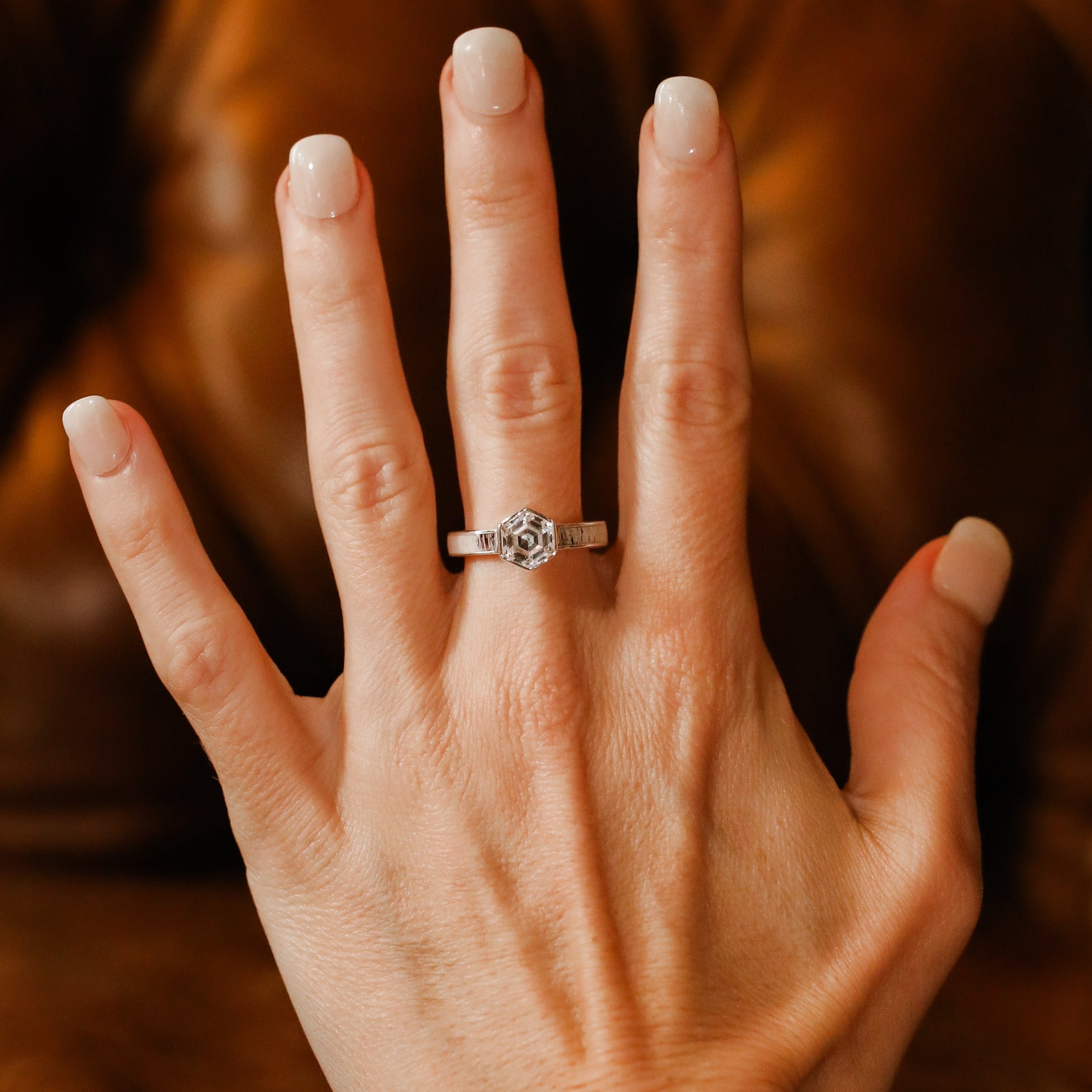 Natural Antler Inlay Ring - Handcrafted Grand Prismatic Design for Men & Women - Perfect for Weddings, Engagements, and Unique Gifts