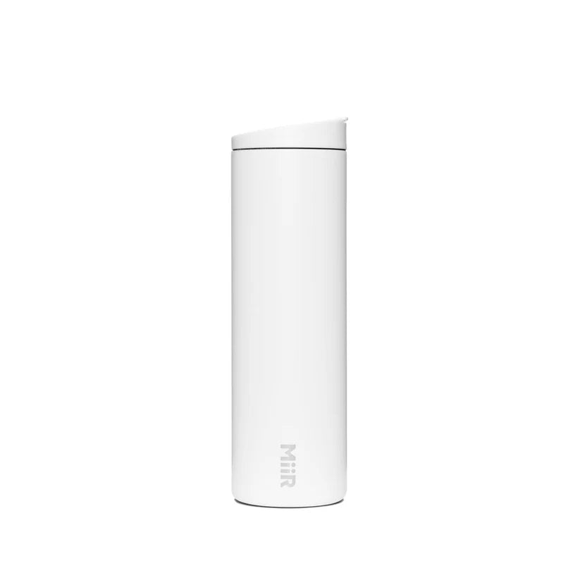 MiiR Flip Traveler 20oz Insulated Stainless Steel Tumbler with Leak-Proof Lid - White - Perfect for Coffee, Tea & Cold Drinks On The Go, Travel, Office & Outdoor Adventures
