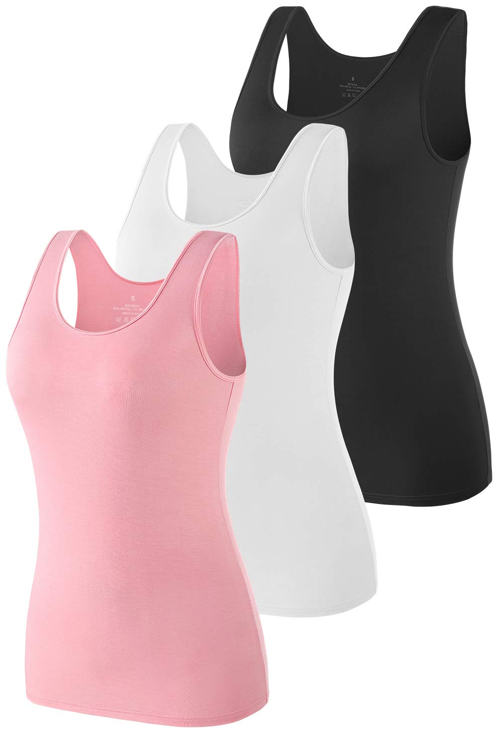 Vislivin Women's Super Soft Stretch Casual Tank Tops - 3/4 Pack Comfy Sleeveless Shirts for Everyday Wear, Lounge & Summer Outfits