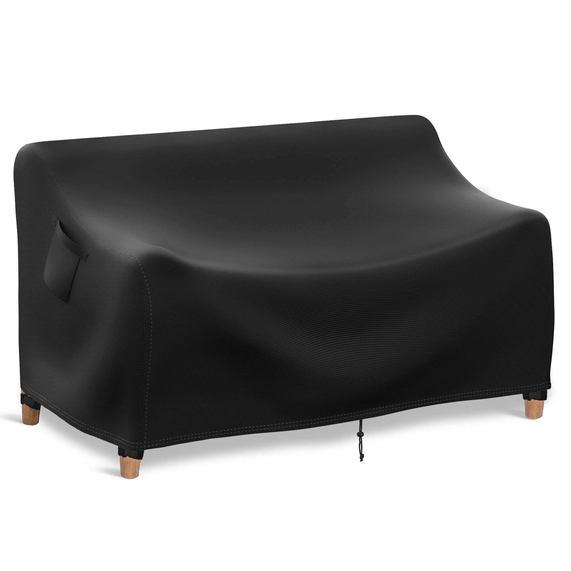 Heavy Duty 900D Waterproof Outdoor Furniture Cover - Patio Sofa Loveseat 2-Seater Bench Table Protector with Air Vents & Handles (58
