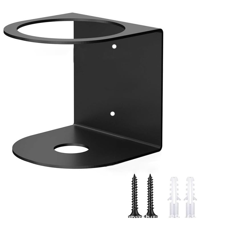 Sturdy Wall-Mounted Steel Spray Bottle & Can Holder Organizer - Space-Saving Garage & Home Storage Rack (Single Hole Design) - Perfect for Organizing Cleaning Supplies, Gardening Tools & Workshop Essentials