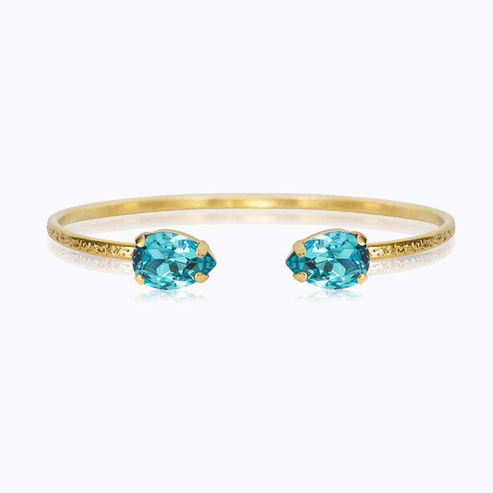 Elegant Petite Drop Bracelet with Genuine Aquamarine Gemstone – Perfect for Weddings, Parties & Everyday Wear