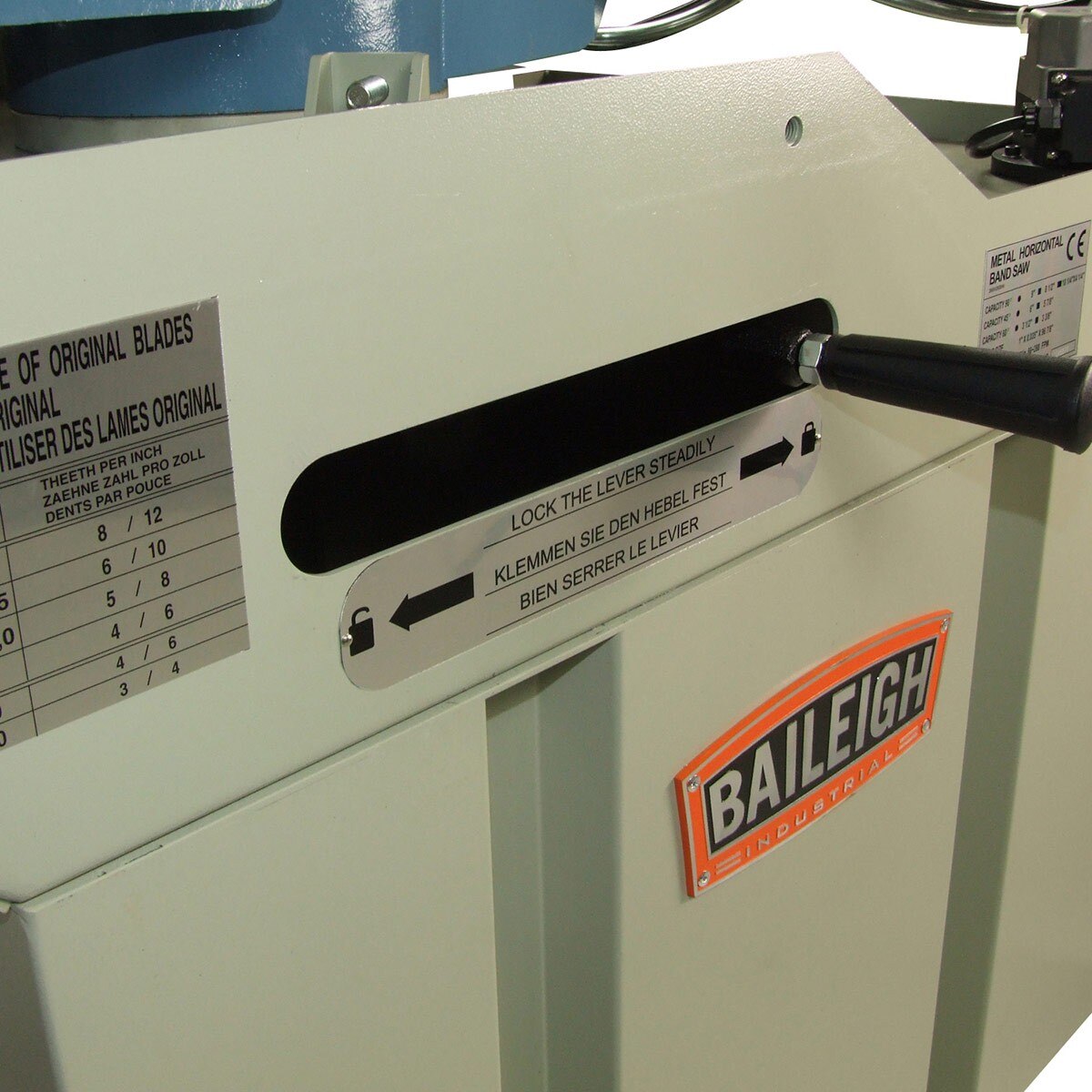 Baileigh Industrial BA9 1001432 BS 260M Heavy Duty Gear Driven Band Saw for Metal Cutting - Perfect for Metal Fabrication, Woodworking, and Industrial Workshops