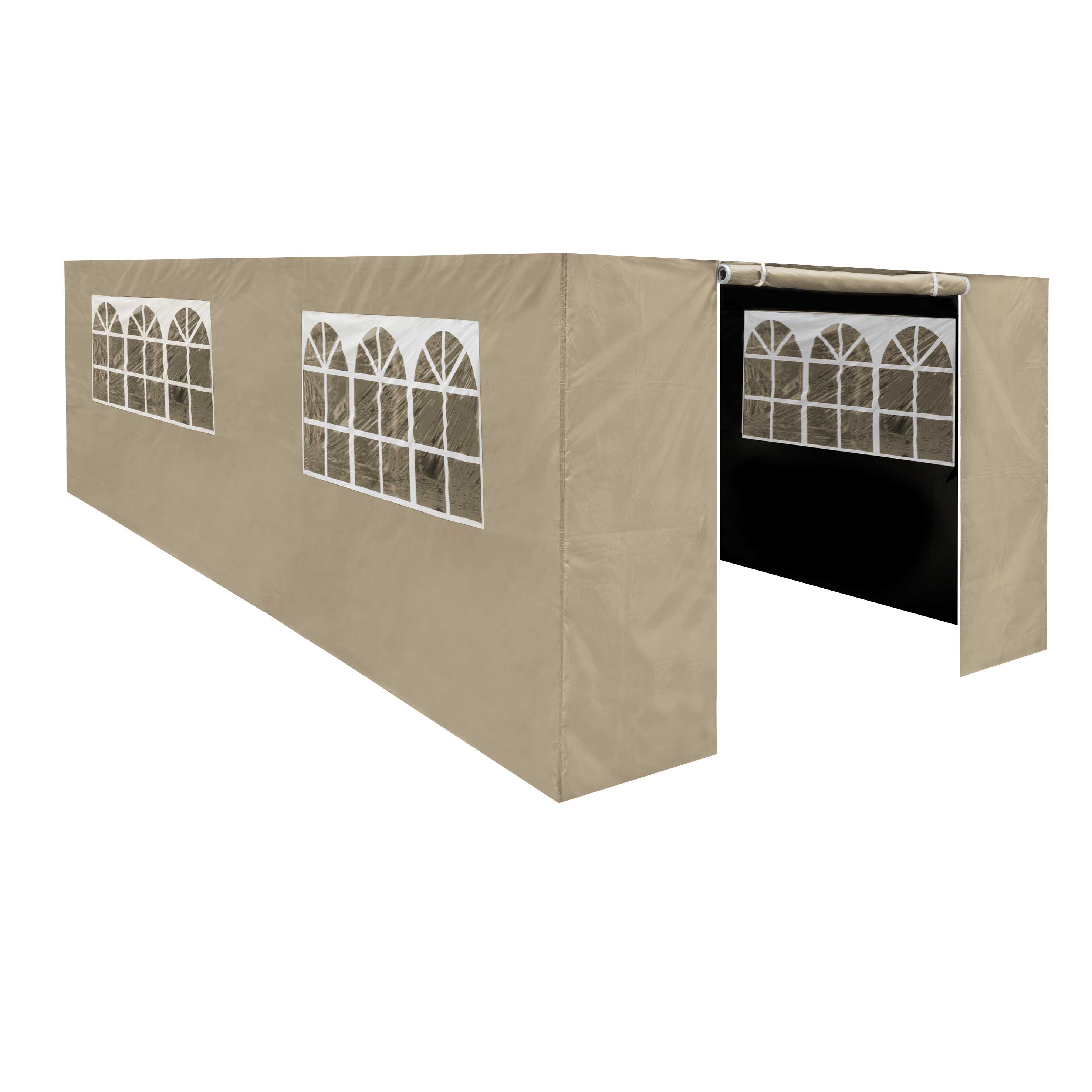 Premium Gazebo Side Walls, Doors & Windows for 3x6m Gazebos - Beige (DG154) | Waterproof & UV-Resistant for Outdoor Patio, Garden & Backyard Parties