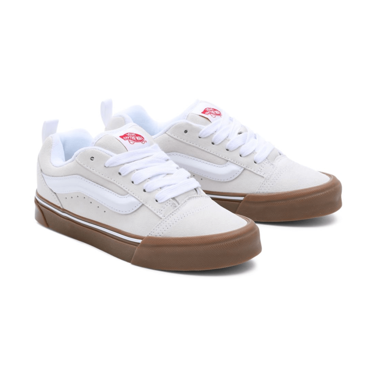 Knu Skool 'White' Sneakers - Trendy Retro Skate Shoes for Men & Women - Perfect for Streetwear, Casual Outfits & Skateboarding