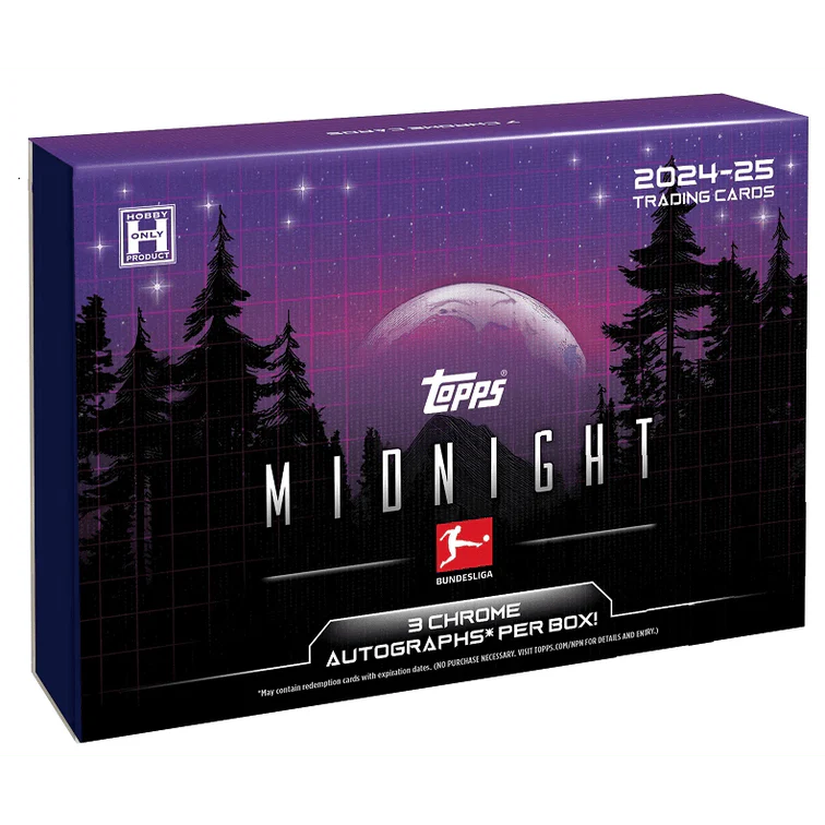 2024-25 Topps Bundesliga Midnight Soccer Hobby Box - 24 Packs with Exclusive Cards - Perfect for Soccer Collectors & Bundesliga Fans - Great for Gifts, Trading, and Display