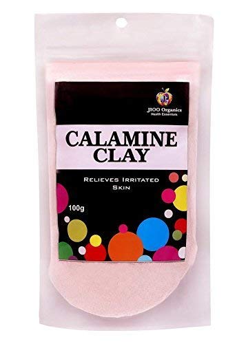 Jioo Organics 100% Natural Calamine Clay Powder for Face & Skin - 100g | Acne Treatment, Oil Control & Pore Minimizer | Perfect for DIY Face Masks & Spa Days