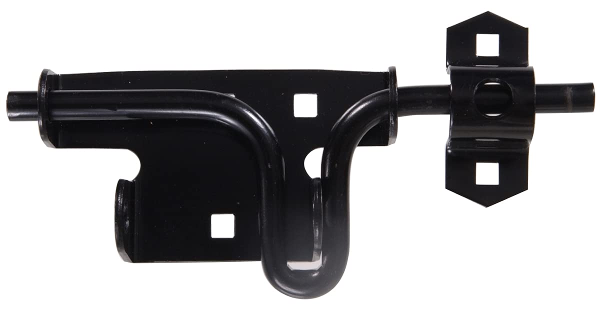 Black Slide Action Gate Latches - Heavy Duty Carded Security Latches for Fences, Gates & Barn Doors | Outdoor & Farm Use