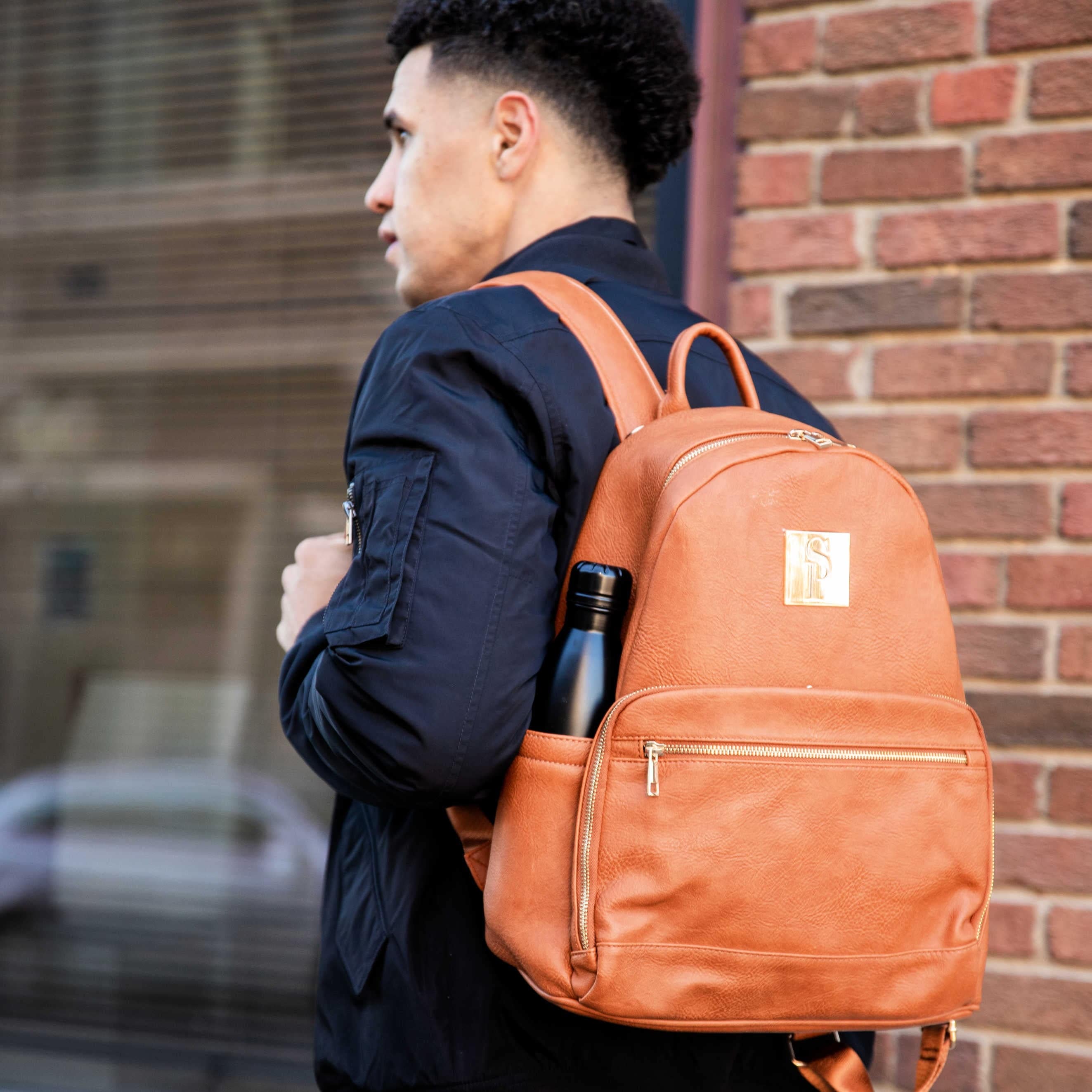 Premium Brown Leather Backpack for Men & Women - Durable & Stylish Carry-On Bag for Travel, Work & Daily Use