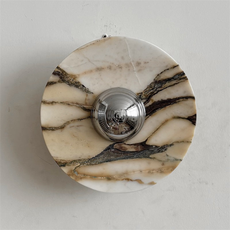 Calacatta Marble Wall Sconce Light - Modern Gold Finish Bathroom Vanity Lighting for Bedroom, Hallway & Living Room Decor