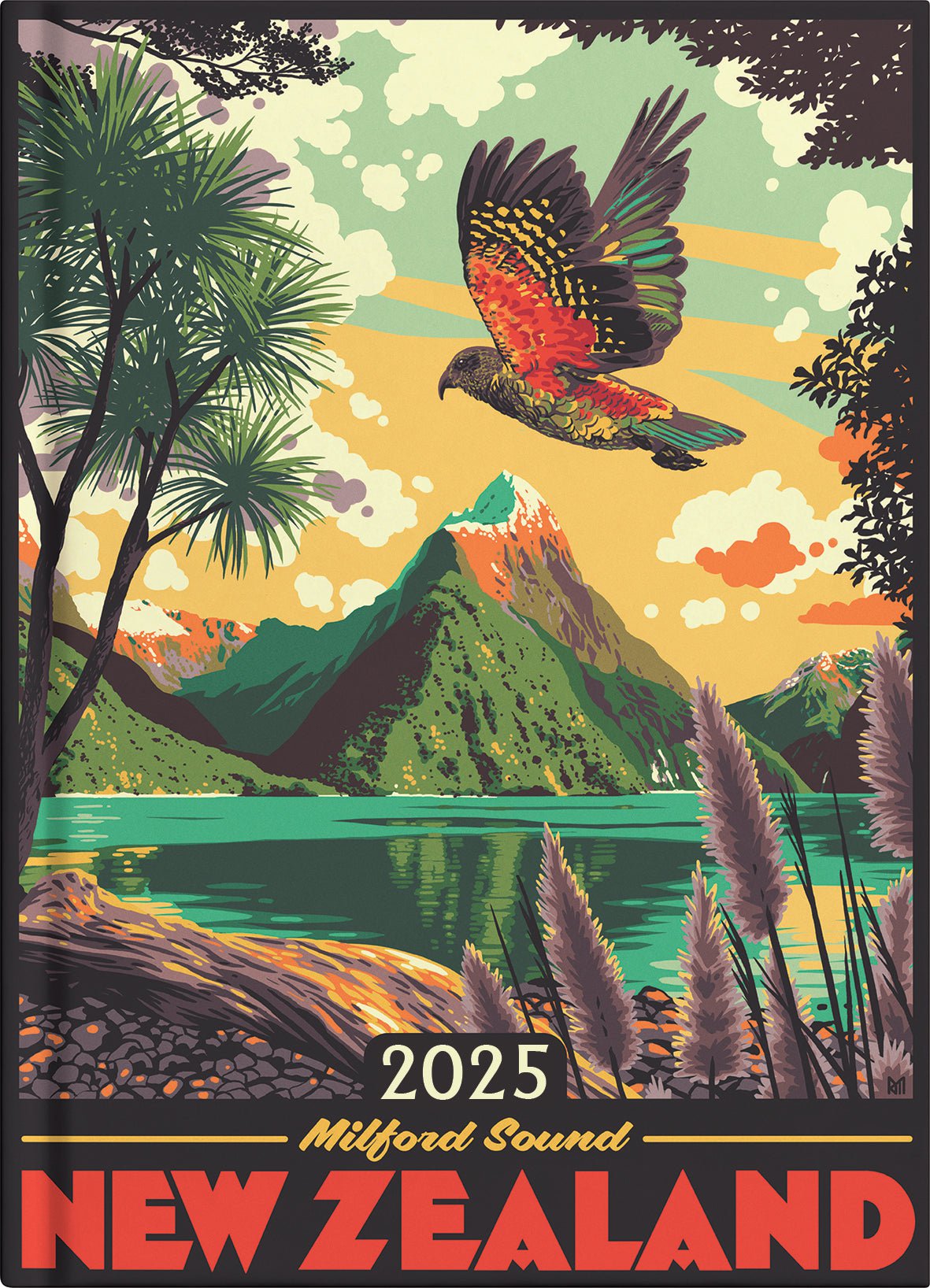 2025 Collins A51 Kiwi Country Day to Page Diary - Assorted Design Cover, 148mm x 210mm (5.8