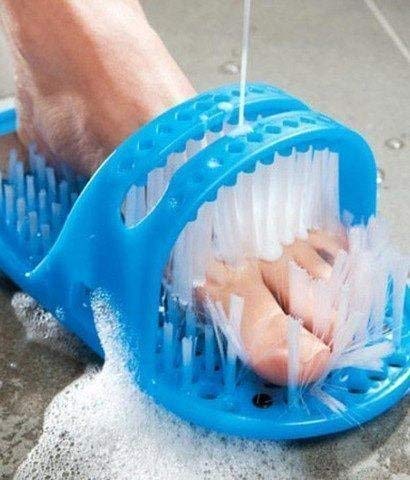**Paghadi Foot Cleaning Shower Slippers – Exfoliating Brush with Suction Cups for Dead Skin Removal – Pumice Stone Massager for Smooth Feet – Ideal for Bath, Spa & Pedicure (1 Slipper)**
