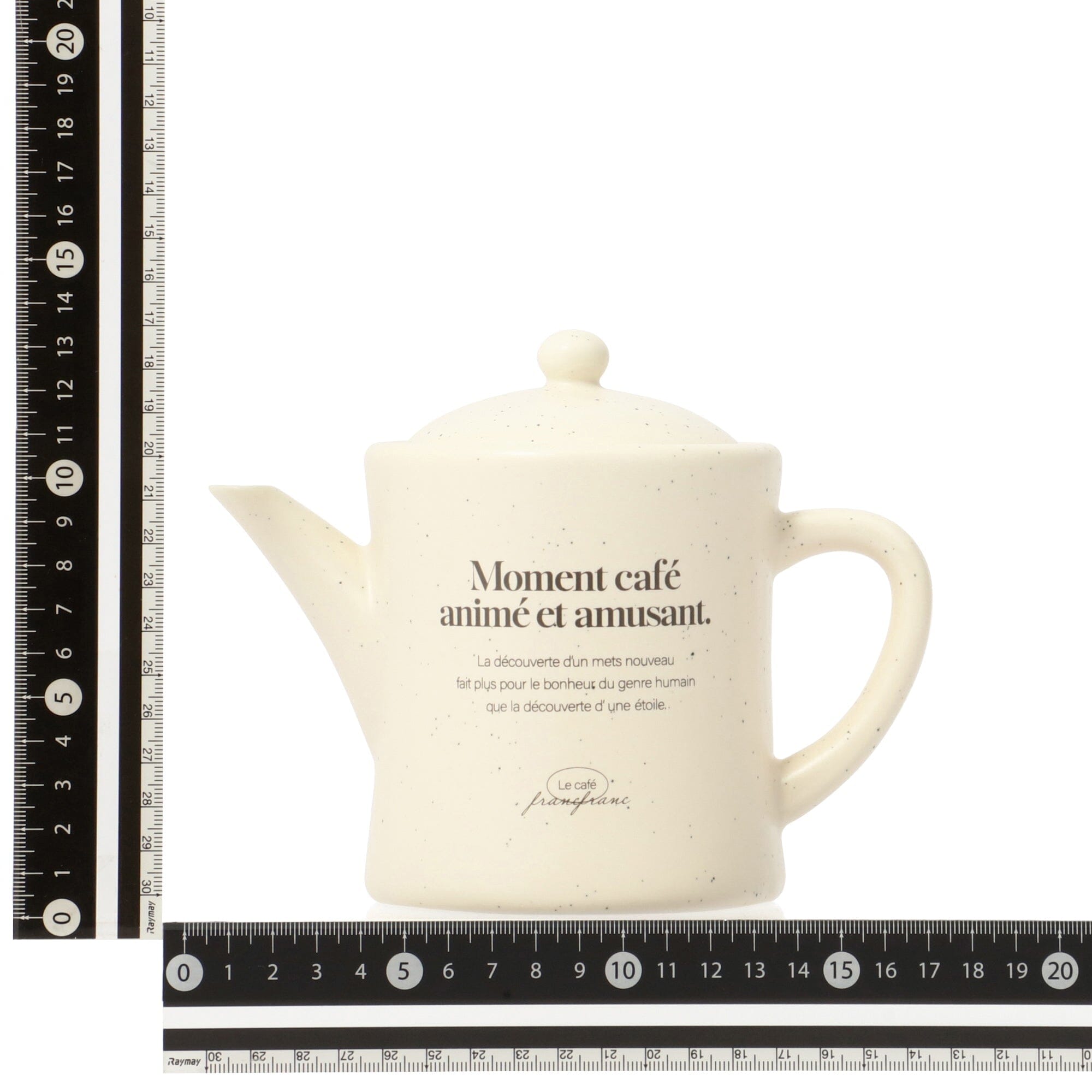 Premium Le Cafe Teapot in Elegant Ivory - Perfect for Afternoon Tea, Coffee Brewing & Home Decor