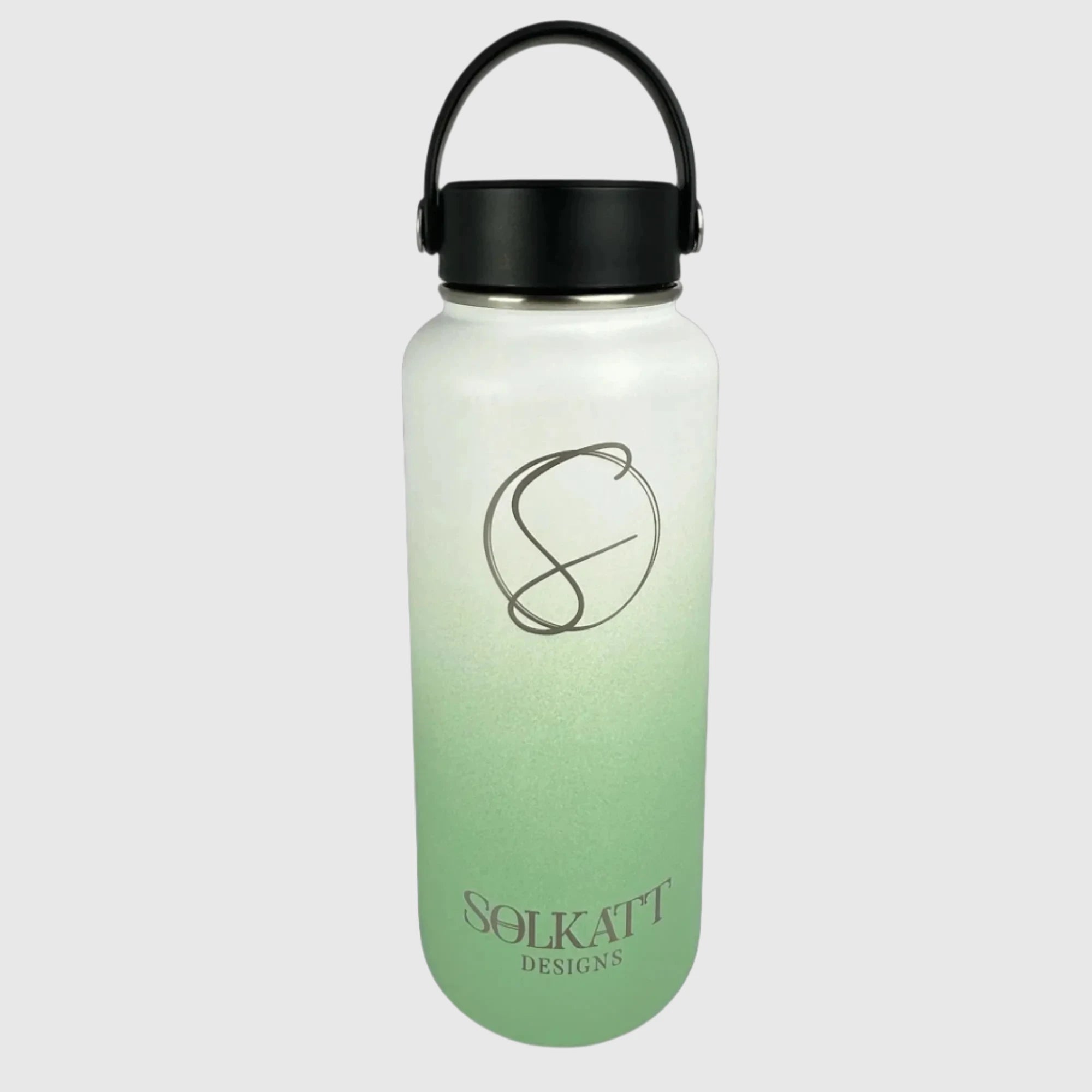 Pastel Green Insulated Stainless Steel Water Bottle 32oz (950ml) - Keeps Drinks Cold 24Hrs/Hot 12Hrs - Perfect for Hiking, Gym & Outdoor Activities