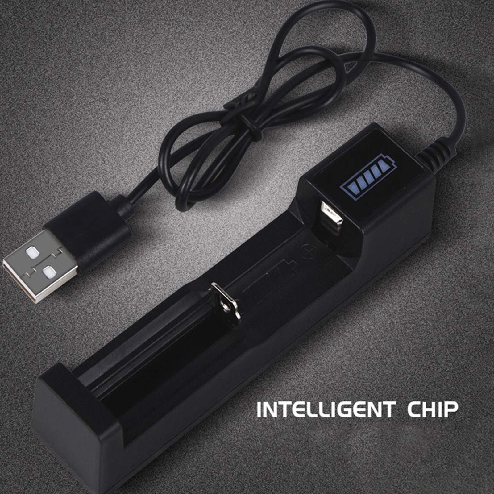 Universal USB Rechargeable Battery Charger for AA AAA Li-ion 10440 14500 16340 16650 14650 18350 18500 18650 Batteries - LED Indicator & Fast Charging - Perfect for Cameras, Flashlights, Toys, and Electronic Devices