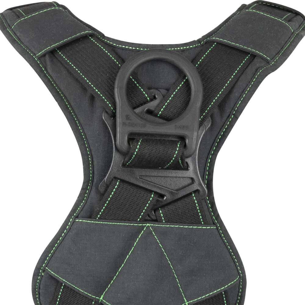 Arc Flash Construction Safety Harness - DE 3D Back Support, DE QC Chest Strap, TB Leg Straps for Fall Protection | Ideal for Roofing, Electrical Work & High-Rise Construction